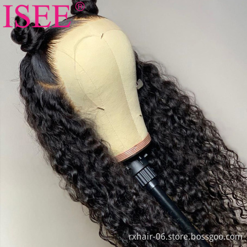 Hot Sale Wet And Wavy Lace Front Wig Wholesale 180% Density Long Transparent Swiss Water Wave 13X4 Pre-pluck Lace Wig